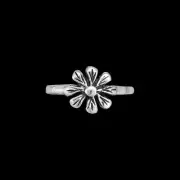 925 Sterling Silver Adjustable Toe Ring with Cute Daisy Flower