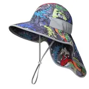 Kids Sun Hat UPF50+ Sun Protection Bucket Hat Toddler One Size Cutedinosaur
