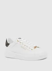 GUESS Women's White Roki Low-Top Sneakers Size: 10