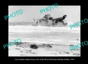 OLD LARGE HISTORIC PHOTO COCOS ISLAND WRECK OF THE GERMAN NAVY SHIP EMDEN 1914