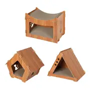 Pawz Cat Scratcher Scratching Board Corrugated Cardboard Bed Condo House