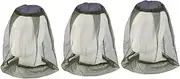 Mosquito-Proof Net Cap Set 3pcs Fish Hat for Outdoor Protection Comfort