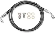 Mofun Hydraulic Front Brake Line Kit 47" For 16"-18" Handlebar Non-ABS Compatible with 2005-2014 Harley Softail Deluxe Fat Boy Slim Rocker, 2000-2005 Dyna Super Glide, Black, Stainless Steel