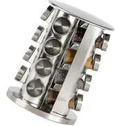 Revolving Countertop Spice Rack Stainless Steel Seasoning Storage