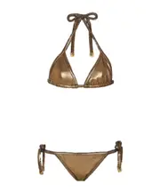 Metallic triangle bikini FR44 Green