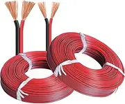 2-core 16 AWG Red Black Cable Hookup Electrical Wire 16/2AWG LED Lighting Wire 100FT PVC Wrapped Flexible Extension Wire for High-Power Household Appliances Landscape Lights