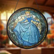 Princess Cinderella Glass Suncatcher, Disney Cinderella Suncatcher