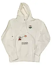 Champion x Super Mario Bros. Mario Fire Flower Hoodie Sweatshirt White Sz. Small
