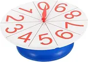 PERSELOSO Interactive Math Teaching Tool Small Turntable for School Rotating Number Wheel Game Random Color