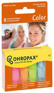 OHROPAX Color Foam Party Ear Plugs (8 Ear Plugs)