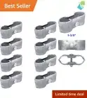 Durable Alloy Steel Saddle Clamps - 8 Pack for Dog Runs & Temporary Fences