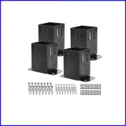 Rust-Resistant 4x4 Fence Post Base - Easy Installation with Screws & Anchors