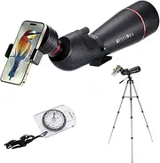 OPTIVORA Spotting Scopes,20-80x90mm Bird Watching Telescopio Equipped with Tripod and Phone Holder,and Can Also Be Used as a Spotting Scopes for Hunting,Shooting and Other Multi-Purpose Telescopio
