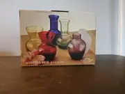Set of 6 Glass Mini Vases Sonoma Home Goods Muliple Colors Decor New 3" To 4"