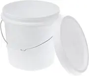DOITOOL Container Plastic Barrel White Paint Bucket White Bucket & Lid Food Grade Pail with Paint Packaging Bucket Cream Plastic Gallon Pail Buckets for Storage Keg Packaging Barrel Mini