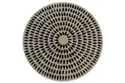 Handmade Woollen Round Rug-Decotex 6386-Beige Charcoal-160x160cm