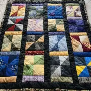 38”x40” New Handmade Patchwork Cotton Quilt.