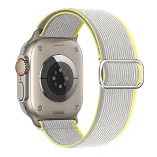 環帶尼龍調節手鍊錶帶兼容 Apple Watch Series 8 7 6 Se 4 5 Ultra IWatch 44