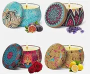 Blooming Bliss Candle Set – Indulge in Lavender, Lemon, Rose & Fig Aromas