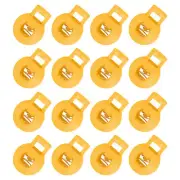 50Pcs 8mm Plastic Cord Locks Single Hole Spring Toggle Stopper, Ginger
