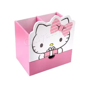 【HELLO KITTY】凱蒂貓 造型分格收納 單抽屜盒 置物盒 筆桶 桌上 文具收納(正版授權台灣製)