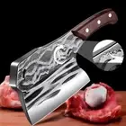 Forged Stainless Steel Bone Chopping Cleaver Axe Knife Kitchen Splitting Slicing