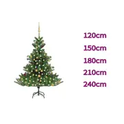 Nordmann Fir Artificial Christmas Tree LED&Ball Set Multi Colours/Sizes vidaXL