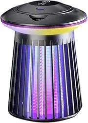 Gnats Zapper Indoor | Rechargeable Outdoor Gnats Zapper,Multifunctional Silent Lighting for Home Patio Garden Backyard Porch Yard
