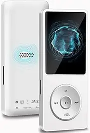 Bluetooth MP3 Player, 32GB Portable HiFi MP4 Player, Lossless Sound, MP3 Player, Music Player with FM Radio, Voice Recorder, Video, E-Book, TF Support up to 128G (Including Headphones)