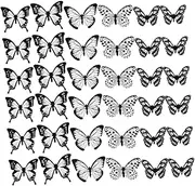 SHOWERORO 36pcs Butterfly Cake Decoration Realistic Butterflies Cupcake Toppers for Birthday Parties Banquets Gatherings Gorgeous Cake Ornaments