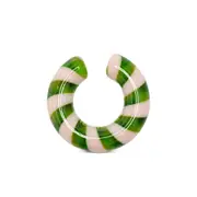 [Fiorucci] Fiorucci Striped Ear Cuff ONE SIZE PINK/GREEN
