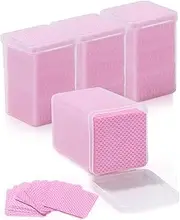 TEOYALL Lint Free Nail Wipes, 800 PCS Non-Woven Fabric Nail Cleaning Pads Pink Lash Extensions Glue Cleaning Wipes Nail Salon Supplies (800 PCS)