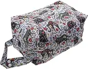 BRIGHTFUFU 1Pc Portable Diaper Storage Bag Reusable Wet Dry Nappy Bag with Handle Straps for Nursery and Travel Organizes Diapers and Items