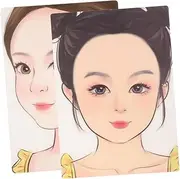 2 x Face Painting Practice Boards for Boys and Girls Reusable White Face Paint Training Board Templates for Artistic Development