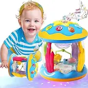Baby Toys 12 to 36 Months Babies Ocean Rotating Projector Colors Lights Musical Toys 12-36 Months Crawling Learning Infant Toys for Toddlers 1 2 3 Years Old Baby Christmas and Birthday Gift