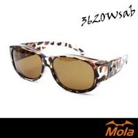 在飛比找momo購物網優惠-【MOLA】摩拉外掛式近視偏光太陽眼鏡 套鏡 UV400 抗
