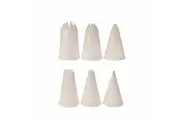 Piping Nozzles Mixed Assorted Icing Piping Nozzle Set 6 Plain Star