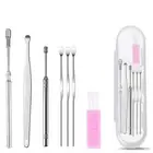 Ear cleaner set 6 in 1 stainless steel in practical storage box