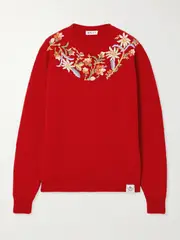 [BALLY] BALLY - Embroidered Wool Sweater - IT38 IT 38 Red