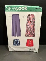 New Look Women's Pants and Shorts Pattern 6289 Size 8-18