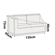 Outdoor L Shape Sofa Section Cover Length 135cm - No Left Armrest