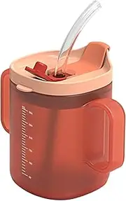 Elderly Spill Proof Cups Unspillable Cup Feeding with Lid and Straw Adult Sippy for Non Drinking for with Handles Liquid Bedridden Patients - Disabled Adults