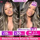 Glueless 5x6 Highlight Wig HumanHair Ready To Wear 13x4 LaceFrontal Wig Bleached