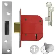 UNION BS 5 LEVER STRONGBOLT DEADLOCK 81MM 3 INCH SC