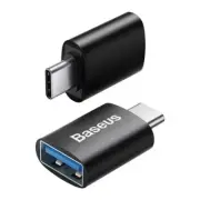Adapter USB-C 3.1 to USB3.1 type A, Black, Baseus, Mini OTG