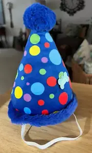 BIRTHDAY PARTY HAT "HONKS" DOG TOY Plush Stuffed M/L Medium/Large size WEARABLE