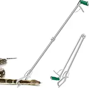 [GYORGKSHI] 60“ Snake Tongs Collapsible Grabber, Professional Reptile Snake Catcher Wide Jaw Handling Tool, Stainless Steel Snake Hook