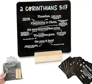 52 Scripture Cards, A Mapped Bible for Every Week of The Year,Bible Cards with Wooden Stand,Teach Sunday School,Encouraging Christian Gift,Inspirational Prayer,1Set