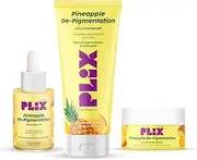 PLIX - THE PLANT FIX Pineapple Pigmentation Skincare Kit For Dark Spot Removal | Cleanser Face Serum and Moisturizer Combo With 2% Alpha Arbutin For Women & Men Pack of 3
