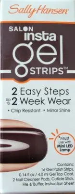 Sally Hansen Salon Insta Gel Strips Shade Color COMMANDER IN CHIC # 210 SEXY
